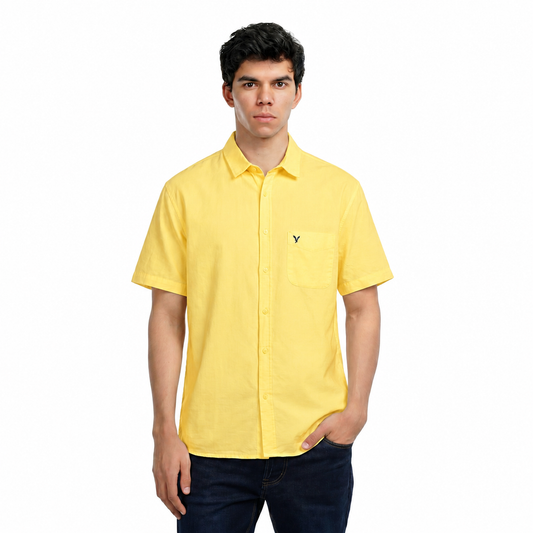 Men’s Short Sleeve Oxford Shirt – Casual Button Down Shirt with Chest Pocket