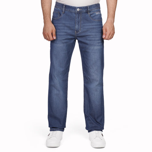 Men's Straight Fit Jeans – Stretch Denim Pants with Classic 5-Pocket Design