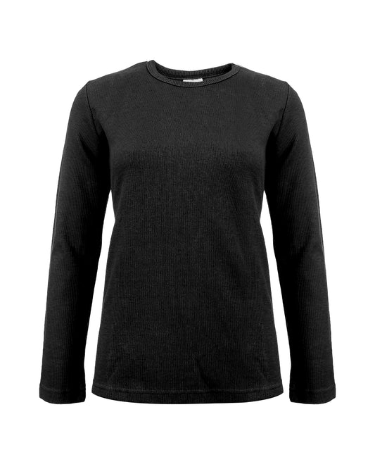 Women's Cotton Long Sleeve T-Shirt with Crew Neck – Classic Fit
