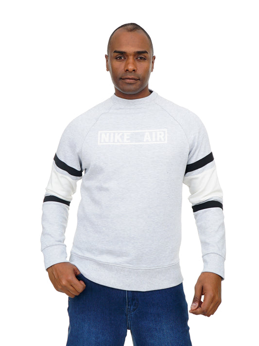 Men’s Casual Sweatshirt with Logo Print Round Neck Long Sleeves