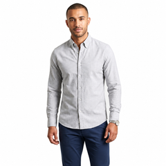 Men's Slim Fit Striped Formal Casual Shirt – Long Sleeves