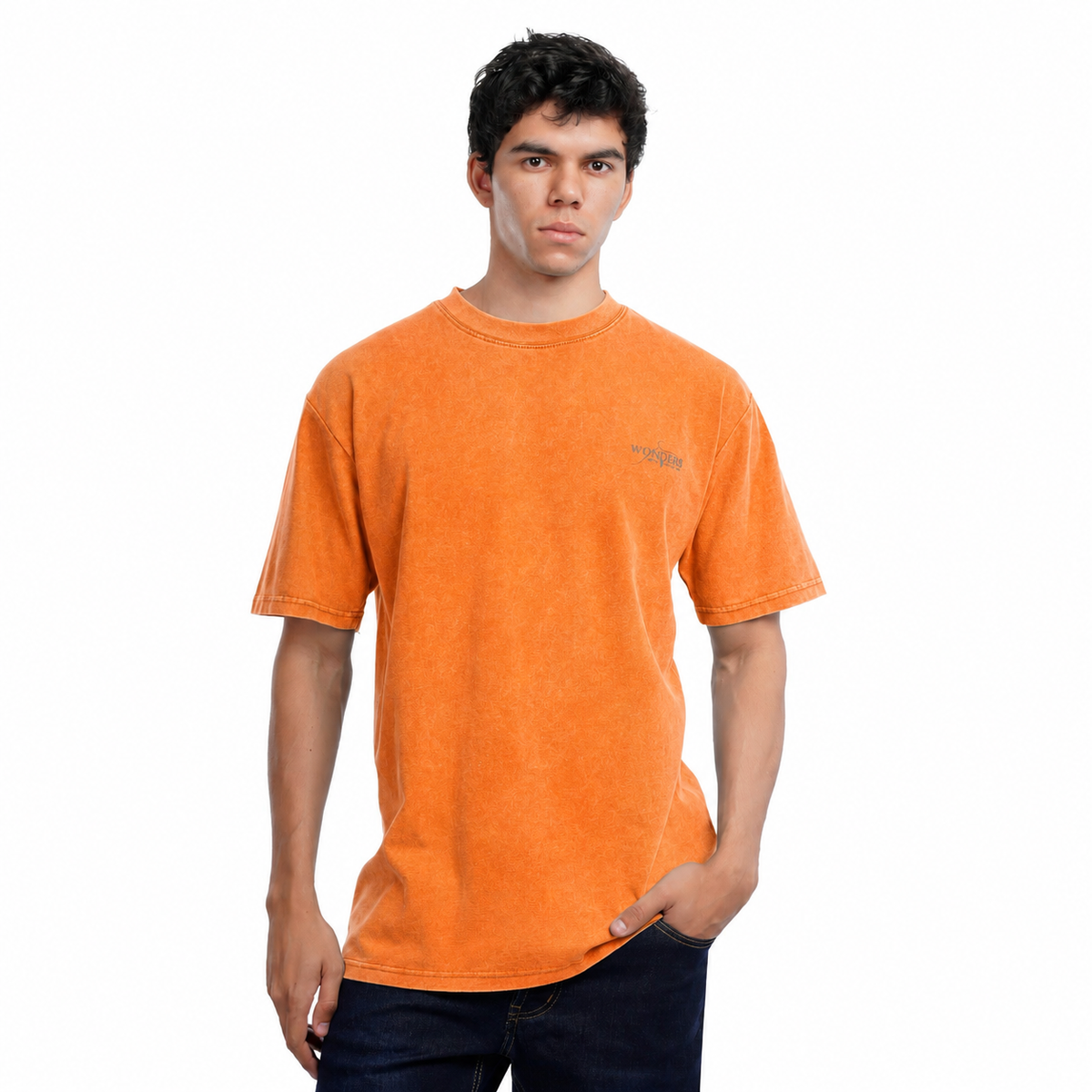 Men’s Oversized Washed T-Shirt – Casual Short Sleeve Tee