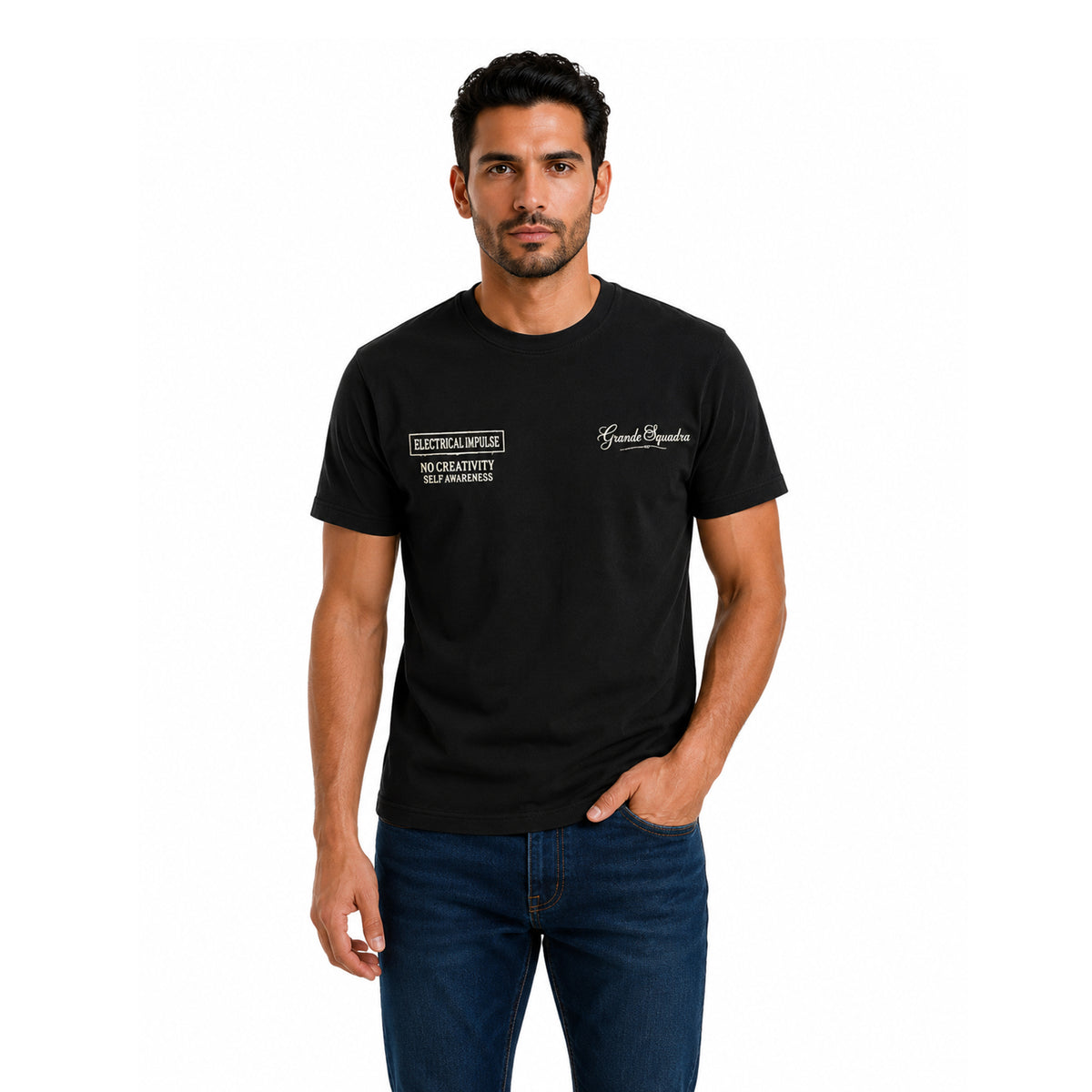 Men's Cotton Graphic Crewneck T-Shirt – Grande Squadra Print