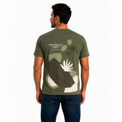 Men's Cotton Graphic Crewneck T-Shirt – "Time Stands Still" Print