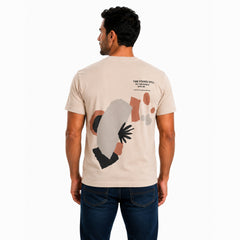 Men's Cotton Graphic Crewneck T-Shirt – "Time Stands Still" Print