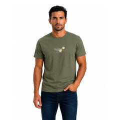 Men's Cotton Graphic Crewneck T-Shirt – "Time Stands Still" Print