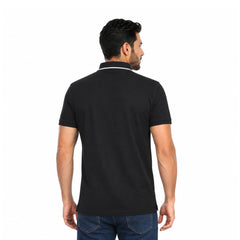 Men’s Polo T-Shirt with Contrast Collar – Casual Half Sleeve Polo