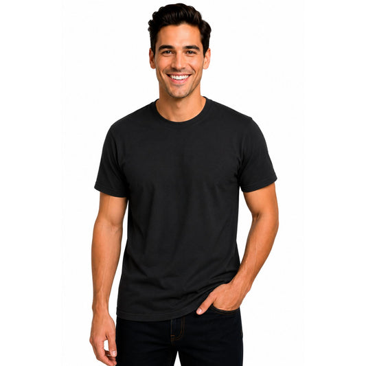 Men’s Short Sleeve T-Shirt – Plain Basic Cotton Casual Tee