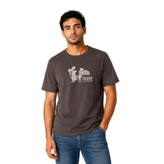 Men's Graphic Cotton T-Shirt – Pizzeria Print | Regular Fit