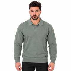 Men's Classic Knitted Polo Sweater – Long Sleeve Pullover Jumper
