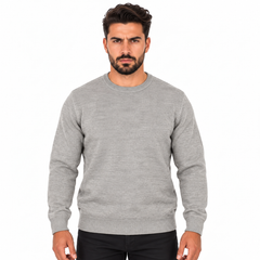 Men's Classic Crew Neck Knitted Sweater – Long Sleeve Pullover Jumper