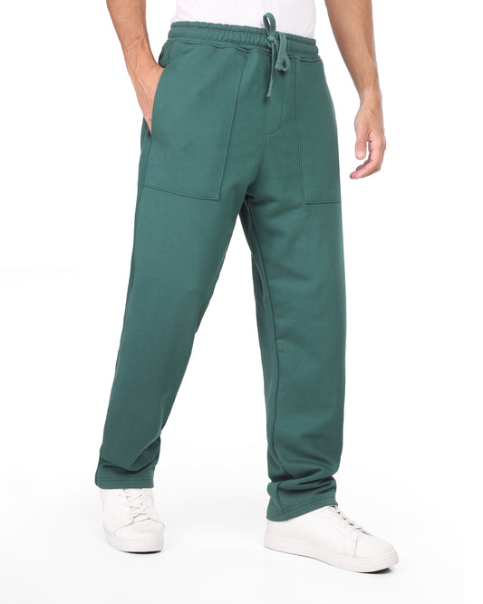 Men’s Cotton Jogger Pants with Drawstring & Front Patch Pockets
