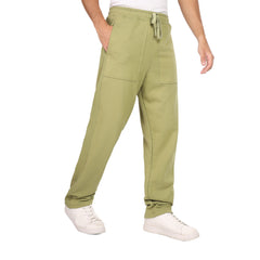 Men’s Cotton Jogger Pants with Drawstring & Front Patch Pockets