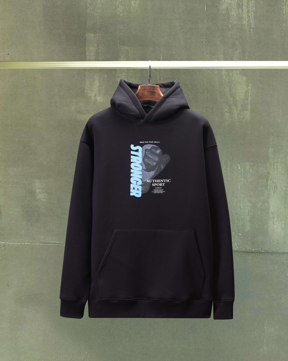 Men’s Printed Hooded Sweatshirt – Cotton Hoodie with Front Pocket