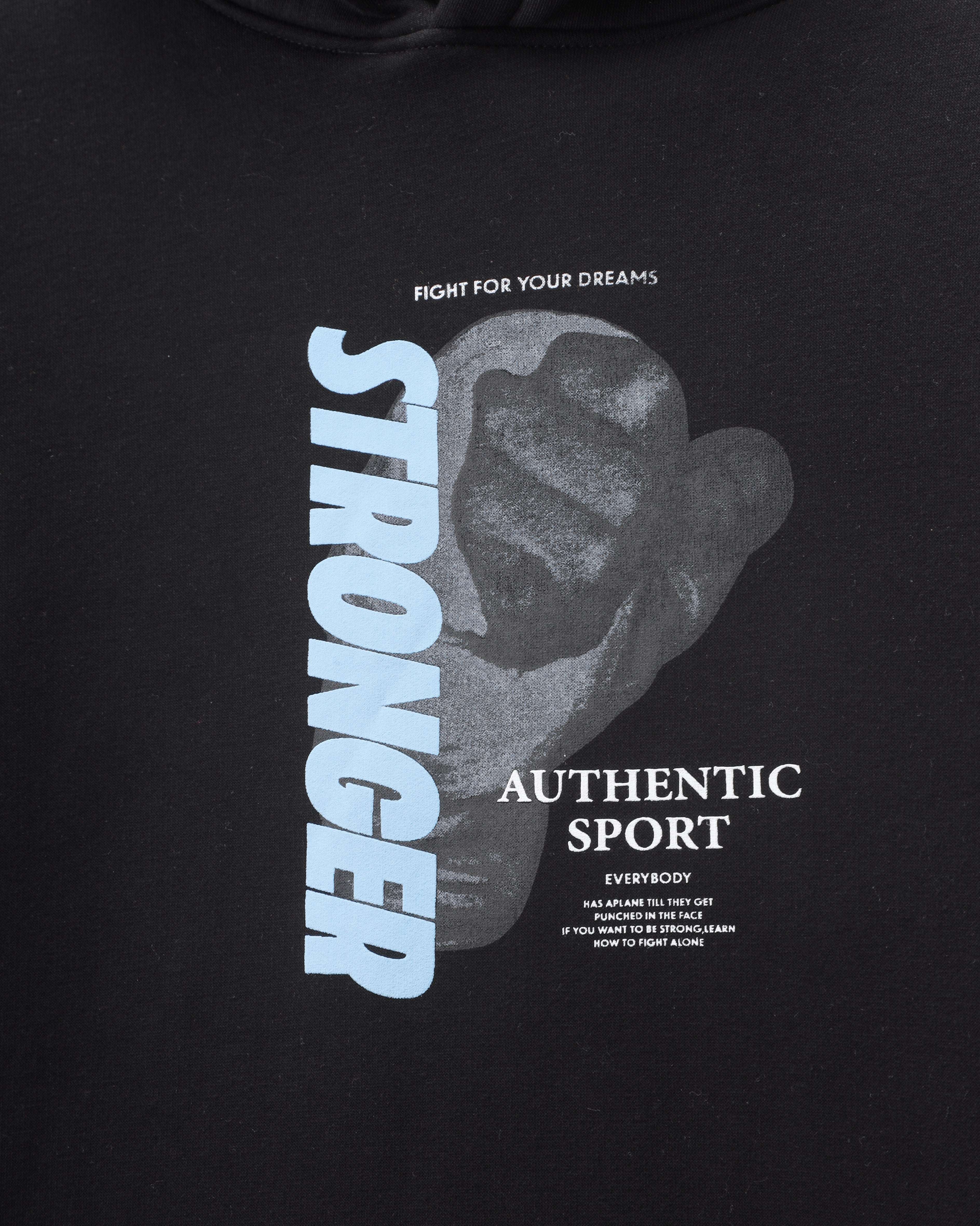 Men’s Printed Hooded Sweatshirt – Cotton Hoodie with Front Pocket