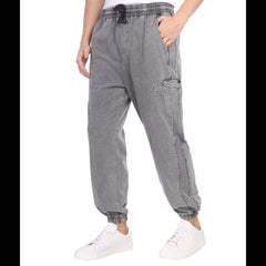Men’s Jogger Pants – Washed Cotton with Elastic Waist & Relaxed Fit