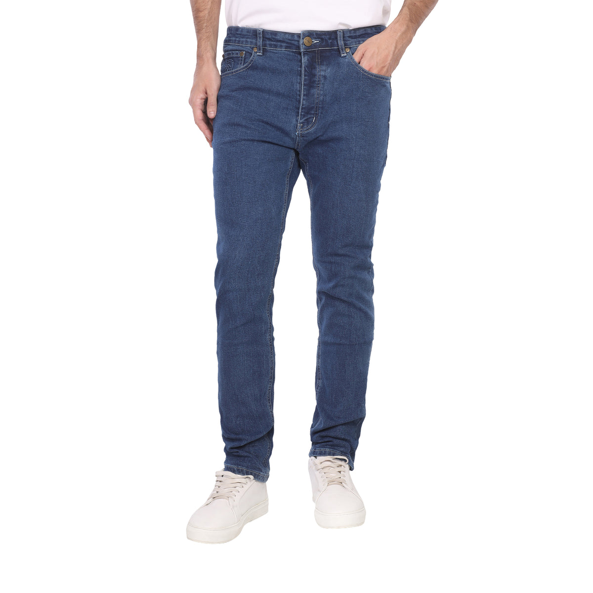 Men S Slim Fit Jeans Stretch Denim Classic Casual Style