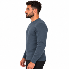 Men's Classic Crew Neck Knitted Sweater – Long Sleeve Pullover Jumper