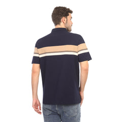 Men’s Striped Polo T-Shirt – Regular Fit Casual Half Sleeve Polo Tee