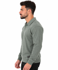 Men's Classic Knitted Polo Sweater – Long Sleeve Pullover Jumper