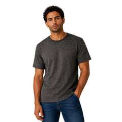 Men's Textured Cotton Crew Neck T-Shirt