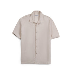 Men’s Textured Short Sleeve Button-Up Shirt – Casual Summer Over shirt