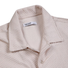 Men’s Textured Short Sleeve Button-Up Shirt – Casual Summer Over shirt