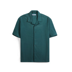 Men’s Textured Short Sleeve Button-Up Shirt – Casual Summer Over shirt