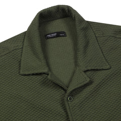 Men’s Textured Short Sleeve Button-Up Shirt – Casual Summer Over shirt