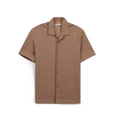 Men’s Textured Short Sleeve Button-Up Shirt – Casual Summer Over shirt