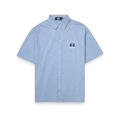 Men's Short Sleeve Button Down Polo Shirt – Embroidered Logo Casual Shirt
