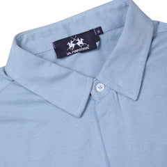 Men's Short Sleeve Button Down Polo Shirt – Embroidered Logo Casual Shirt