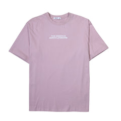 Men's Minimal Text Print Short Sleeve Cotton T-Shirt