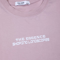Men's Minimal Text Print Short Sleeve Cotton T-Shirt