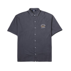 Men's Short Sleeve Button Down Polo Shirt – Embroidered Logo Casual Shirt