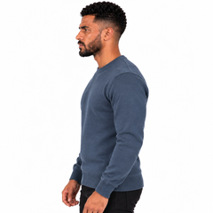 Men's Classic Crew Neck Knitted Sweater – Long Sleeve Pullover Jumper