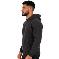 Men's Pullover Hoodie with Kangaroo Pocket, Long Sleeves and Ribbed Cuffs