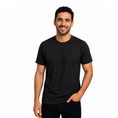 Men’s Short Sleeve T-Shirt – Plain Basic Cotton Casual Tee