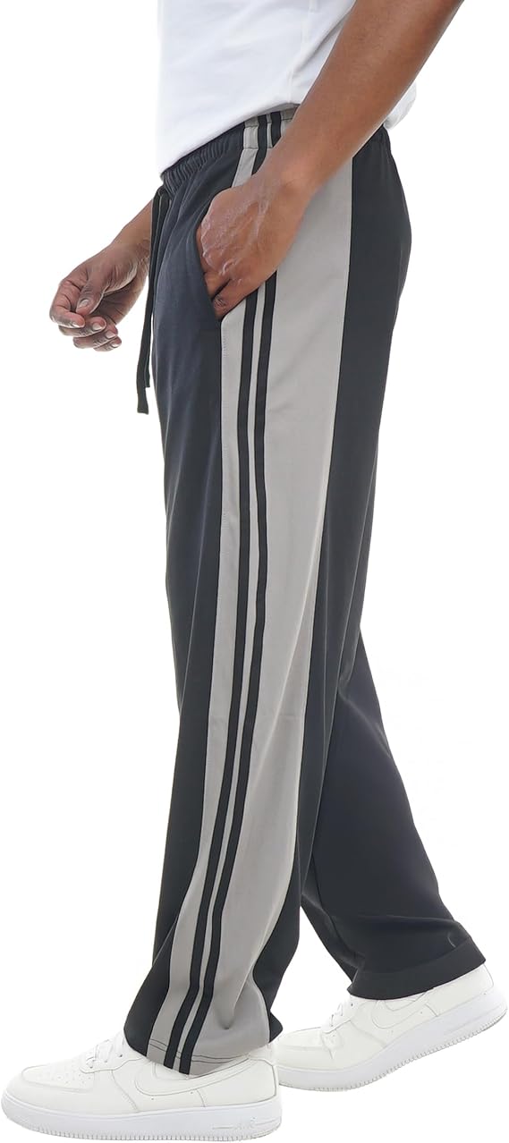 Men's Side Stripe Drawstring Waist Casual Sweatpants