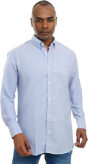Casual Solid Button-Down Shirt Long Sleeve For Men