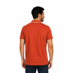 Men’s Polo T-Shirt with Contrast Collar – Casual Half Sleeve Polo