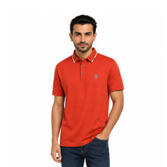 Men’s Polo T-Shirt with Contrast Collar – Casual Half Sleeve Polo