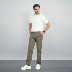 Men's Slim Fit Chino Pants – Stretch Cotton Twill Casual Trousers with Side Pockets