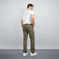 Men's Slim Fit Chino Pants – Stretch Cotton Twill Casual Trousers with Side Pockets