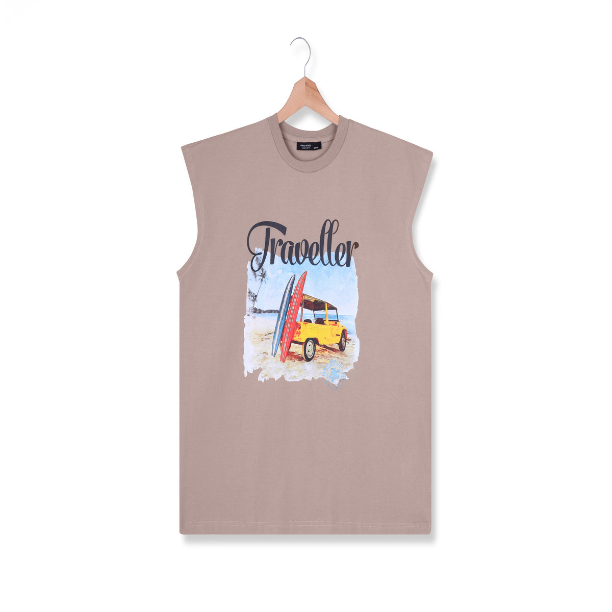 Men’s Sleeveless T-Shirt – Traveler Graphic Summer Casual Tank Tee