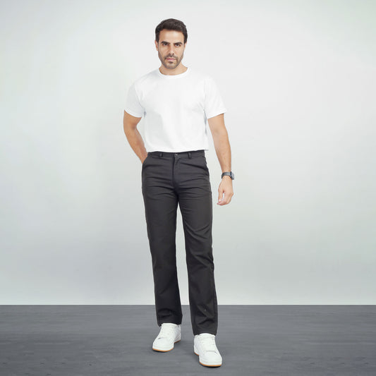 Men's Slim Fit Chino Pants – Stretch Cotton Twill Casual Trousers with Side Pockets