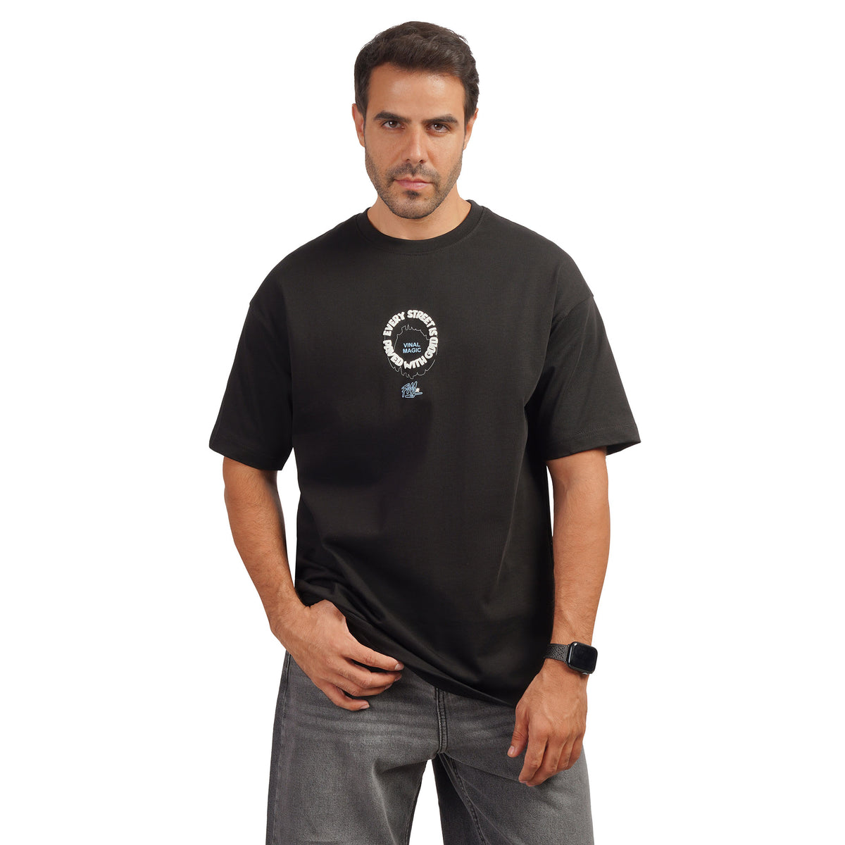 Men's Graphic Cotton T-Shirt – Street Print | Regular Fit