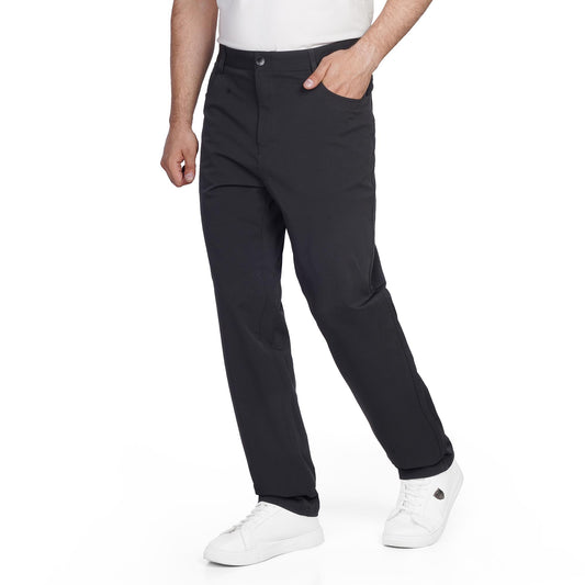 Men's Regular Fit Casual Chino Pants – Stretch Cotton Twill Trousers with 5 Pockets