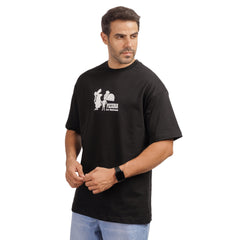 Men's Graphic Cotton T-Shirt – Pizzeria Print | Regular Fit
