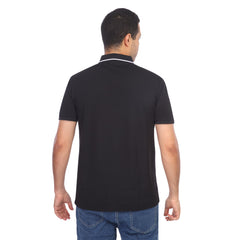 Men’s Polo T-Shirt with Contrast Collar – Casual Half Sleeve Polo